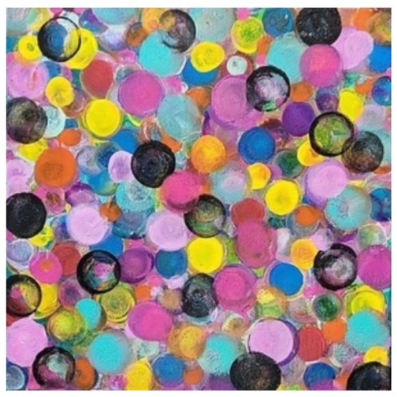 Hand Crafted Other - Hand Crafted Abstract Design 12x12 Inches Canvas Painting